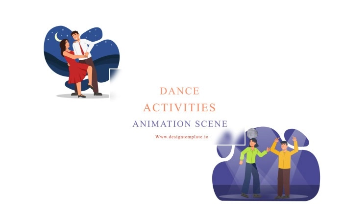 Dance Activities Animation Scene After Effects Template