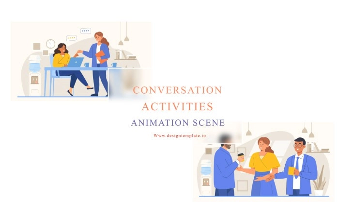 Conversation Animation Scene After Effects Template