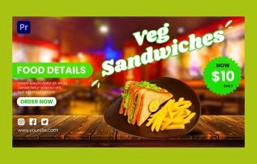 For Restaurant Marketing Food Motion Slideshow Premiere Pro Template
