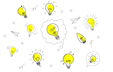 Doodle Ideas Light Bulb Illustration image