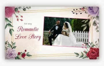 Wedding Video E-Invite With Floral After Effects Templates