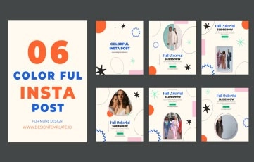 Colorful Instagram Post After Effects Template
