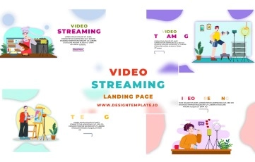 Video Streaming Landing Page After Effects Template