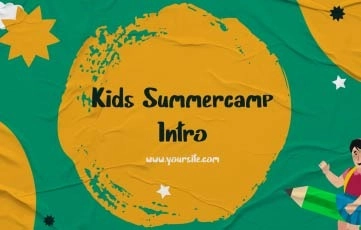 Kids Summer Camp Intro After Effects Template