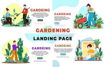 Gardening Landing Page After Effects Template