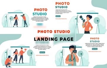Photo Studio Landing Page After Effects Template