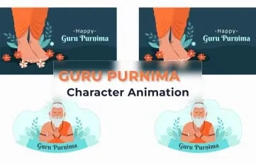 Guru Purnima Character Animation Scene After Effects Template