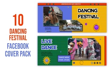 Dancing festival Facebook Cover After Effects Template