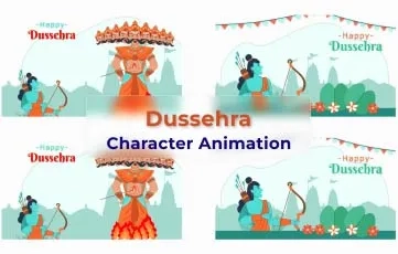 Dussehra Shree Ram Character Animation Scene