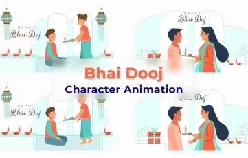 Bhai Duj Character Animation Scene After Effects Template
