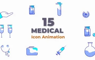 Medical Icons Flat Vector Animation After Effects Template