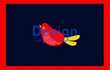 Red Sparrow 2D Cartoon Animation Scene