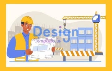 Construction Services Site Animation Scene