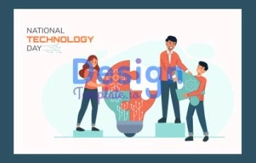 National Technology Day Character Animation Scene