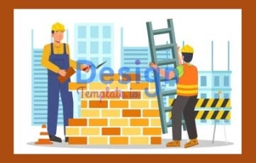 Construction Services Cartoon Animation Scene