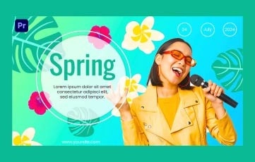 Spring Party Slideshow Premiere Pro Template