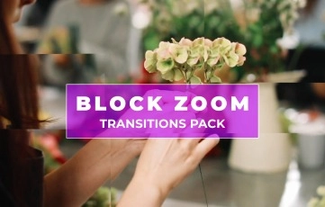 Block Zoom Transitions Pack After Effects Template
