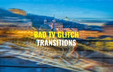 Bad Tv Glitch Transitions Pack After Effects Template