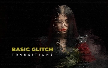 After Effects Template Basic Glitch Transitions Pack