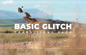 Basic Glitch Transitions Pack After Effects Template