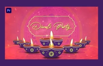Fancy Designed Diwali Slideshow Premiere Pro Template
