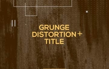 Grunge Distortion Title After Effects Template
