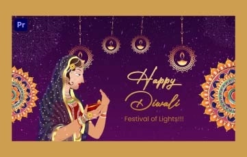 Premiere Pro Template Trendy Diwali Slideshow