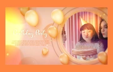 Realistic Luxury Golden Birthday Slideshow Premiere Pro Template