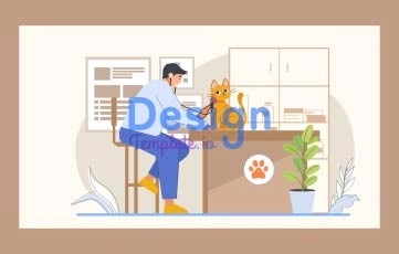 Pet Care Home Animation Scene