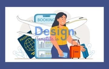 Travel Booking Character Animation Scene