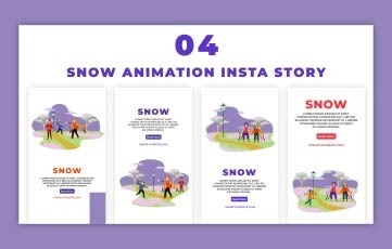 Snow Animation Instagram Story Premiere Pro Template