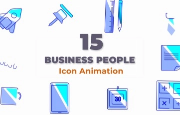 Corporate Business People Icon Animation