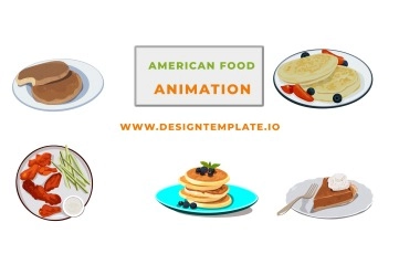 American Food Element Animation