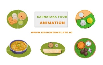 Best Karnataka  Food Element Animation Scene