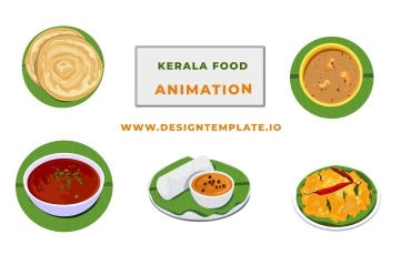 Delicious Kerala Food Animation Scene