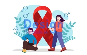 Best 2D World AIDS Day Character  Animation Scene