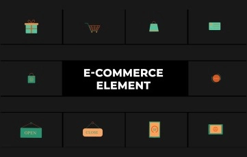 E Commerce Element Animation Scene