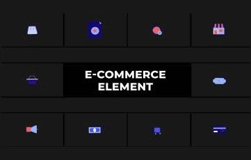 E Commerce Element Character Animation Scene