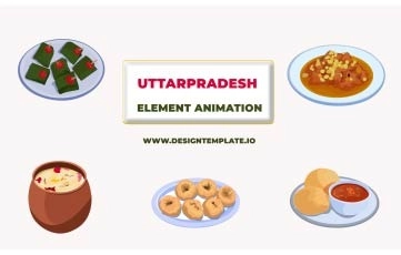 Uttar Pradesh Food Character Animation Scene
