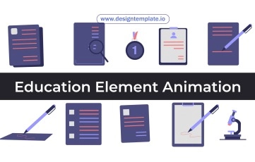 2D Education Element Cartoon Animation Scene