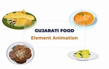Gujarati Food Character Animation Scene