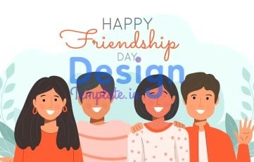 Friendship Day Cartoon Character Animation Scene