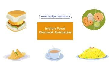 Food Element Character Animation Scene
