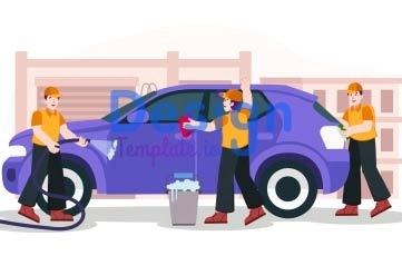 Car Wash Animation Scene