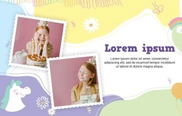 Birthday Collage Photos Slideshow After Effect Template