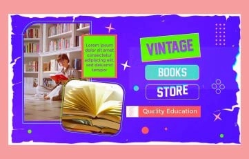 Books Store Slideshow After Effects Templates 01
