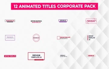 Animated Titles Corporate Pack After Effects Template