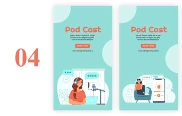 Animated Pod Cast Instagram Story After Effects Template