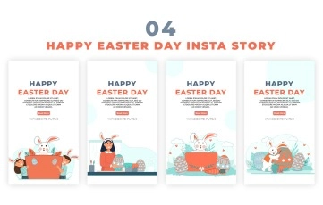 Happy Easter Day Instagram Story After Effects Template