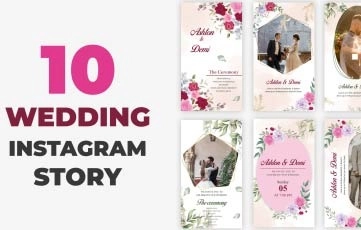 Lovely Wedding Invitation Instagram Stories After Effects Template